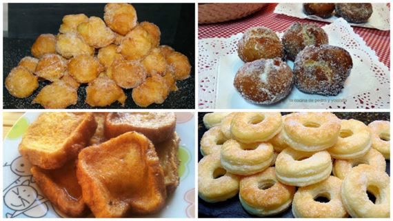 Postres tradicionales fáciles: buñuelos, rosquillas y torrijas