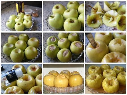 Manzanas asadas con canela al microondas