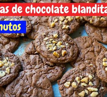 Galletas de chocolate blanditas en 15 minutos (brownie cookies)