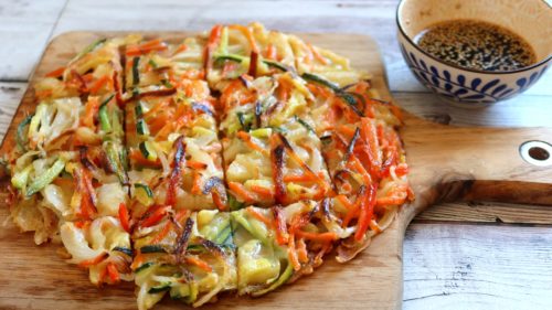 Pancakes coreanos de verduras