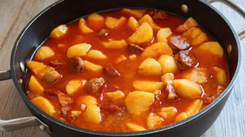 Patatas a la riojana con panceta Patatas a la riojana con panceta