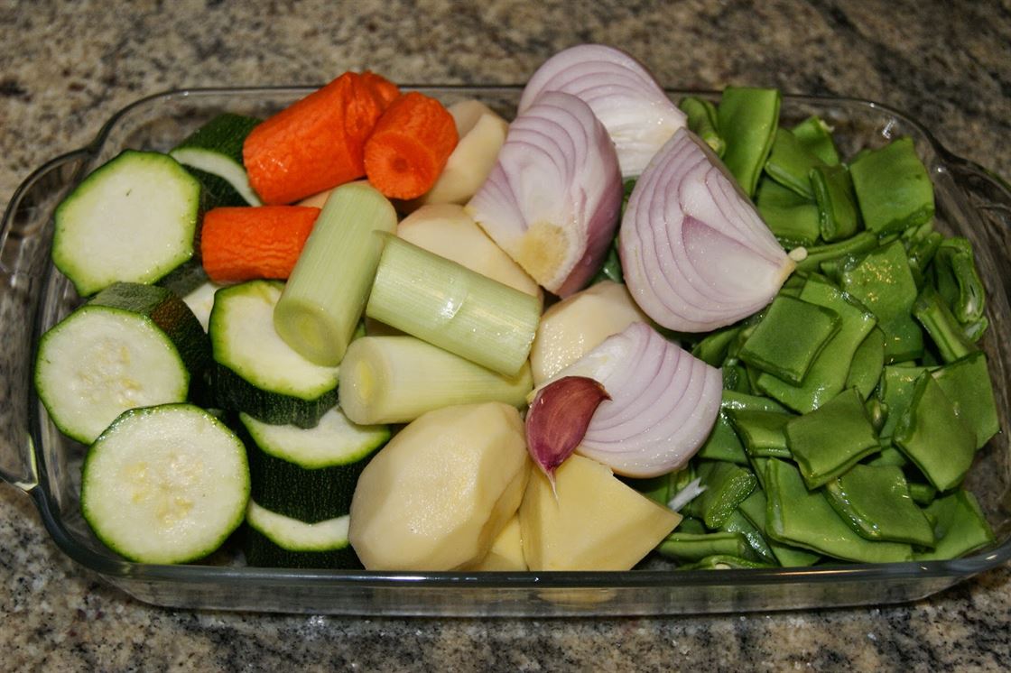 Puré de verduras con picatostes