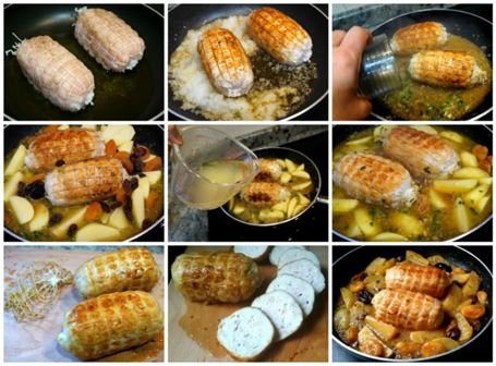 Rotti de pollo con patatas y frutos secos